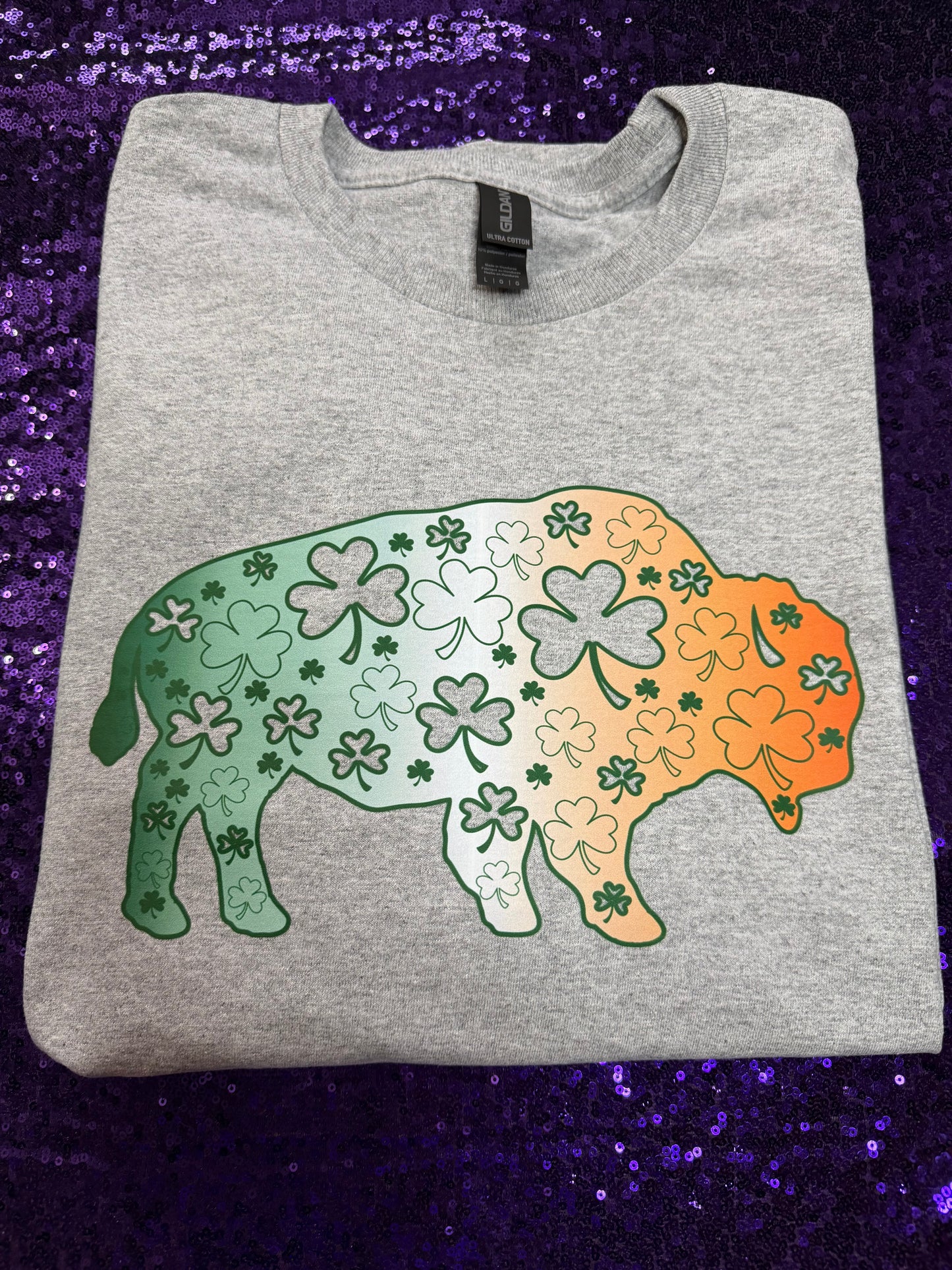 Shamrock Stampede Buffalo Tee – 716 Lucky Edition