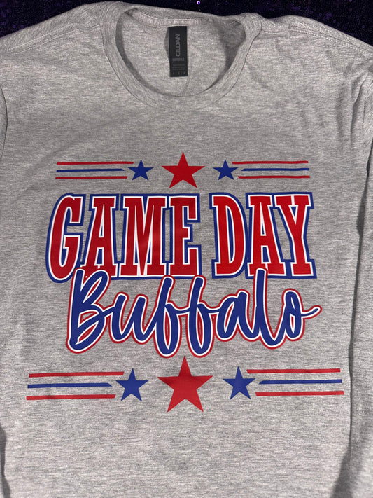 Game Day Buffalo Tee ⭐❤️💙