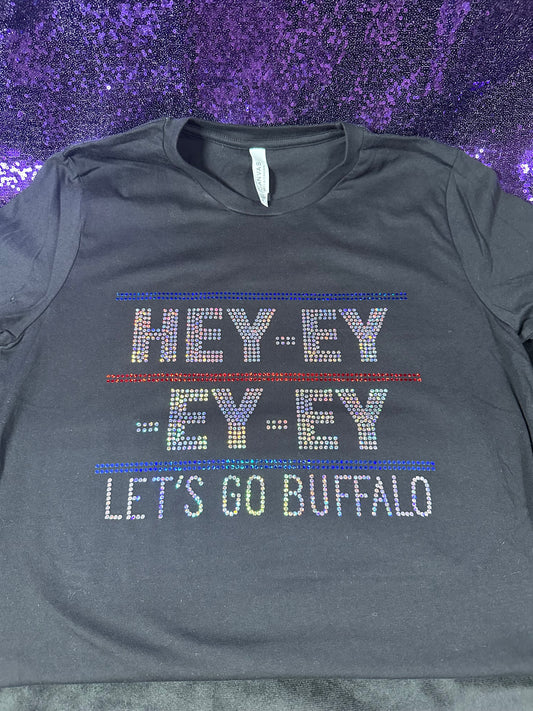 “Hey-Ey-Ey-Ey” Sparkle Chant Tee – Game Day Glam Edition