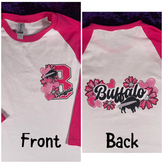 Buffalo Heart & Hustle Raglan Tee 💖🦬