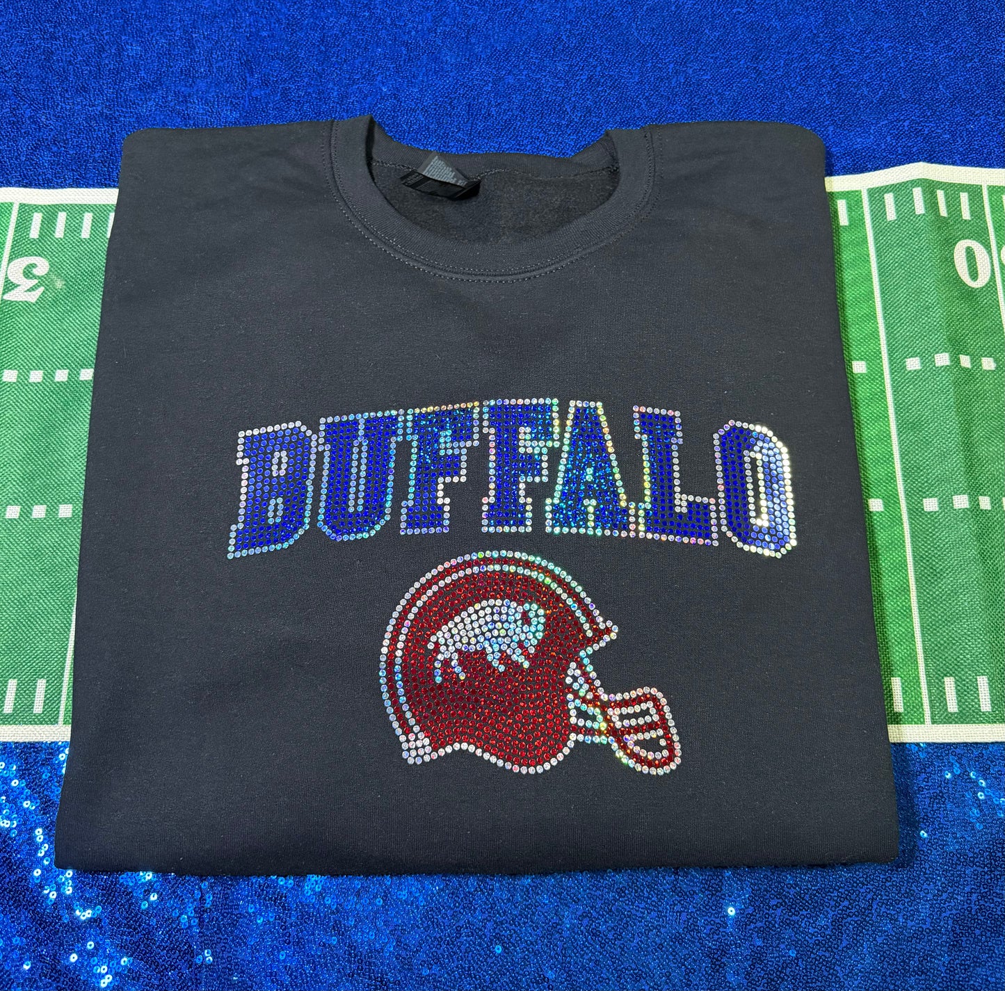 Buff Football - Spangle - Buffalo Helmet