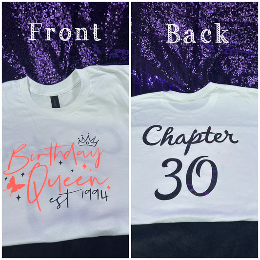 Personalized Birthday Milestone T Shirt