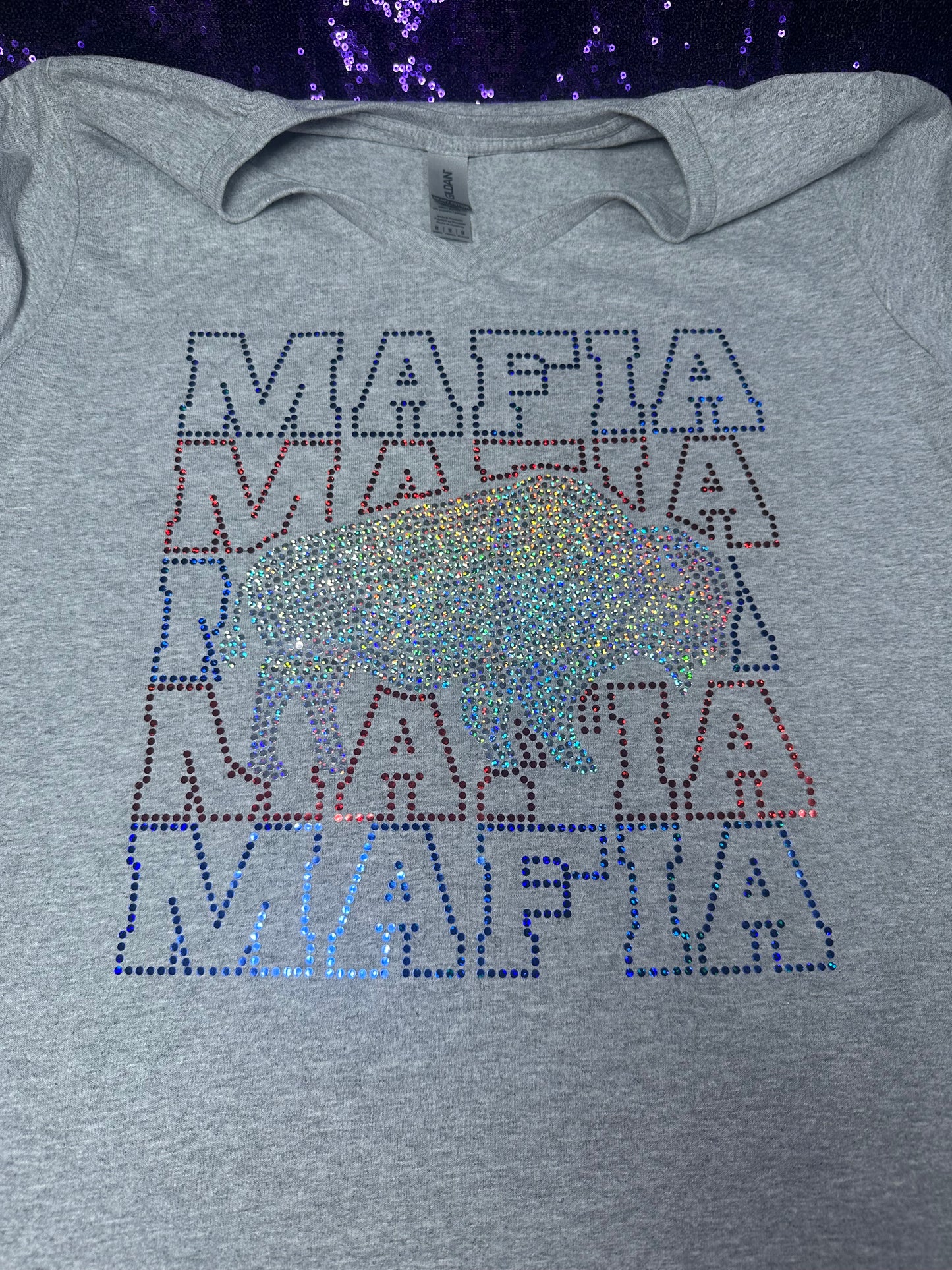 “Mafia Sparkle Stack” Tee – Prism Buffalo Edition