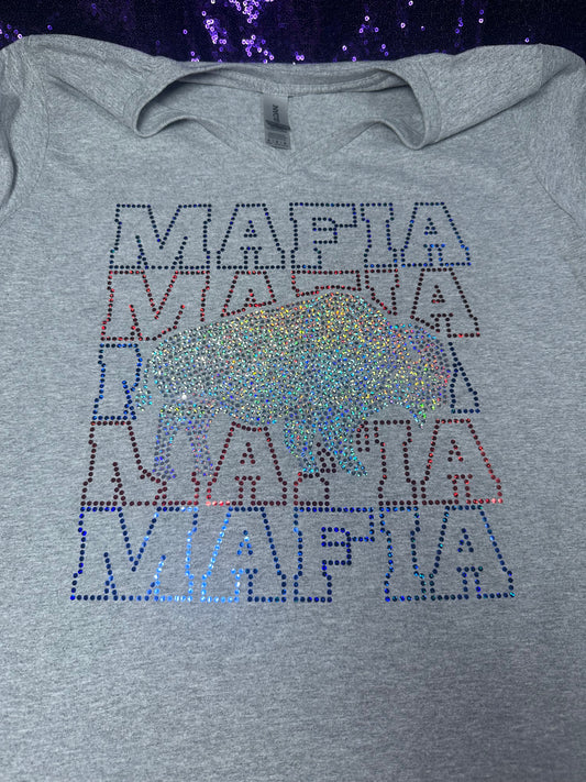 “Mafia Sparkle Stack” Tee – Prism Buffalo Edition