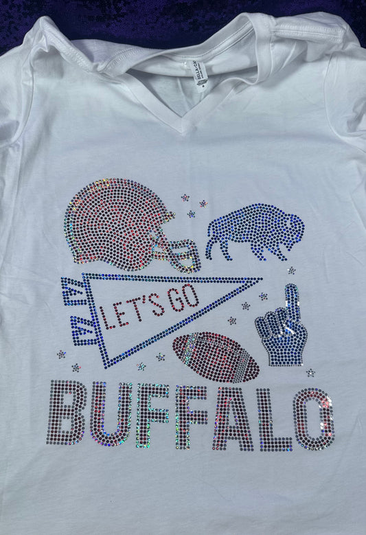 “Let’s Go Buffalo” Spangle Tee – Crystal Edition