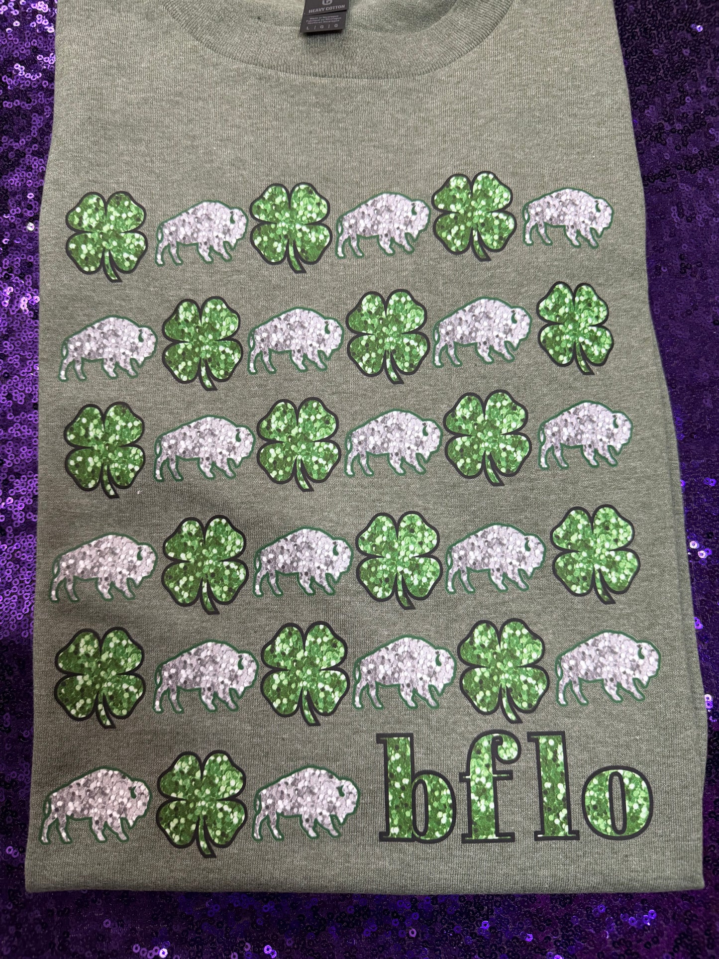 Bflo Lucky Pattern Tee – 716 Shamrock Edition