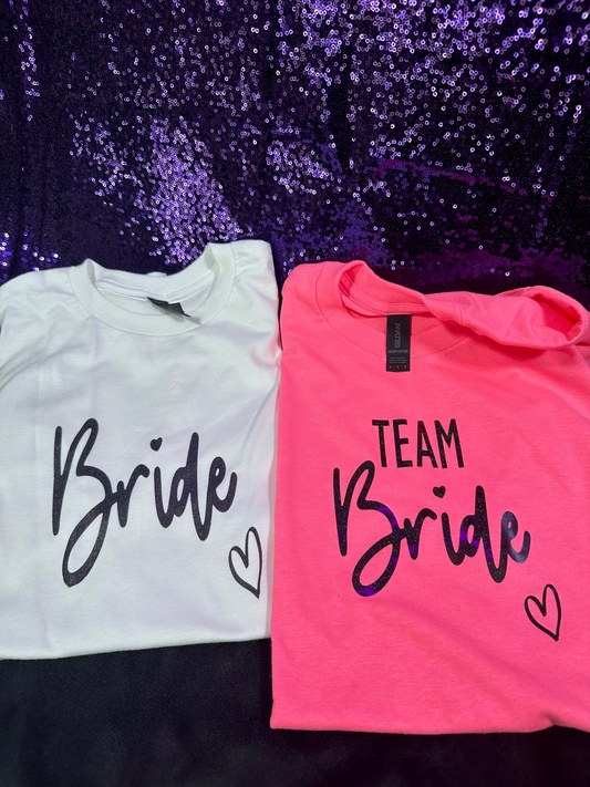 Personalized Team Bride T Shirts