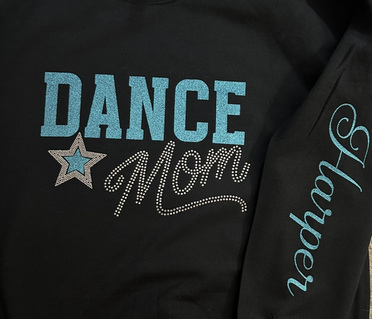 Personalized Dance Mom Glitter Vinyl and Rhinestones