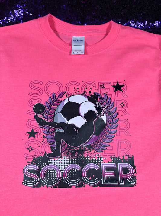 ⚽ “Soccer Starlet” Tee – Kickin’ It in Pink Edition