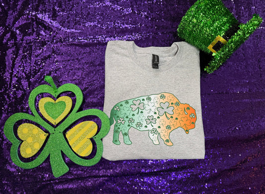 Shamrock Stampede Buffalo Tee – 716 Lucky Edition