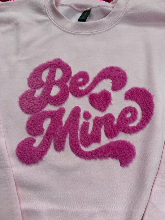 Be Mine Fuzzy Patch Crewneck
