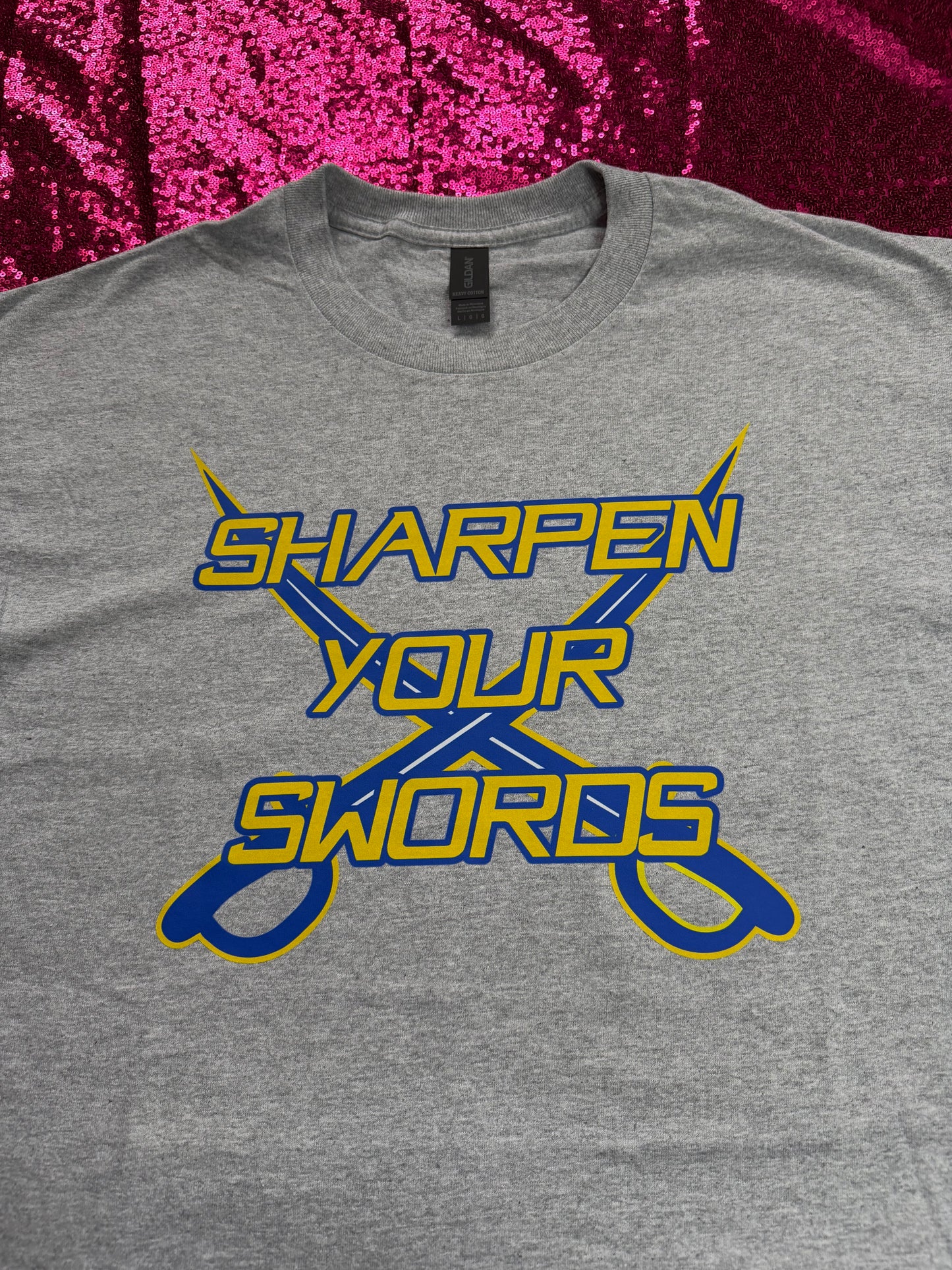Sharpen Your Swords – Buffalo Hockey Tee