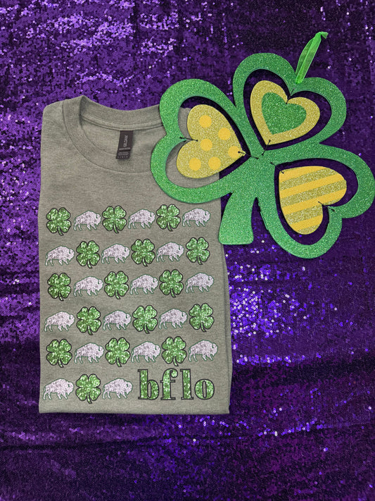 Bflo Lucky Pattern Tee – 716 Shamrock Edition