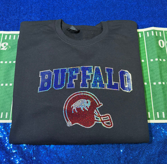 Buff Football - Spangle - Buffalo Helmet