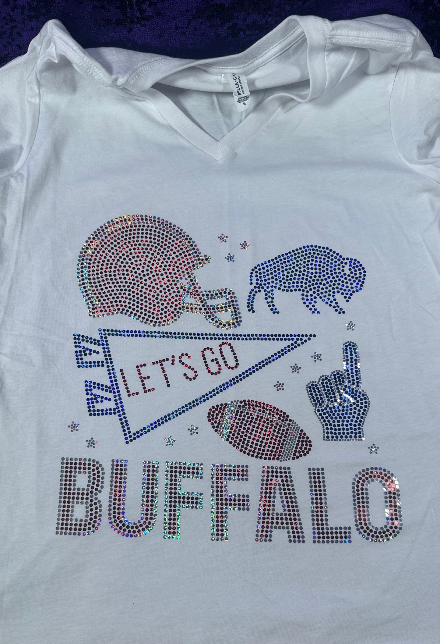 “Let’s Go Buffalo” Spangle Tee – Crystal Edition